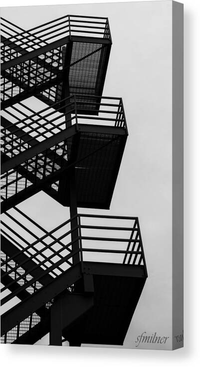 Urban Canvas Print featuring the photograph Highrise Escape by Steven Milner