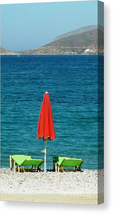 Deck Chairs Canvas Print featuring the photograph Life's Tough by Therese Alcorn