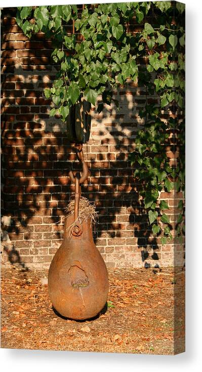 Old Towne Canvas Print featuring the photograph Old Towne Wrecking Ball by Karen Harrison Brown