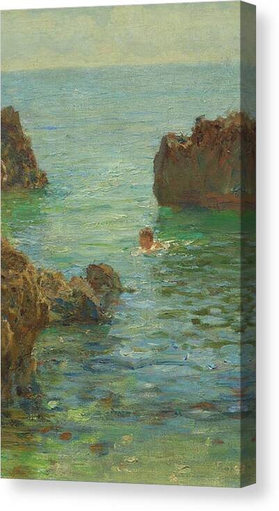  Henry Scott Tuke Canvas Print featuring the painting Boys Bathing #2 by Henry Scott Tuke