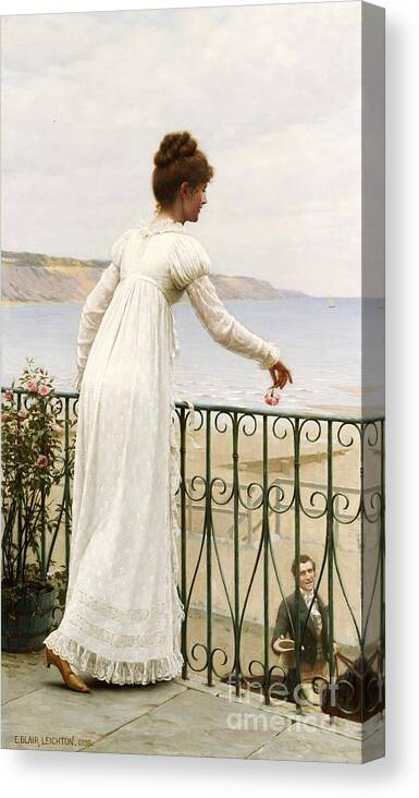 A Favor Canvas Print featuring the painting A Favour by Edmund Blair Leighton