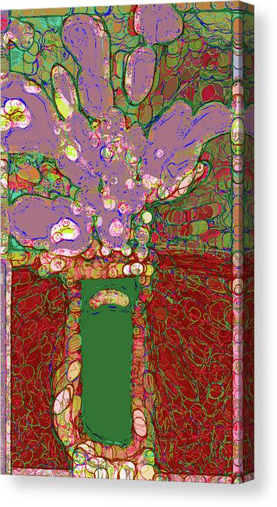 Posters Canvas Print featuring the digital art Abstract Floral Art 149 by Miss Pet Sitter