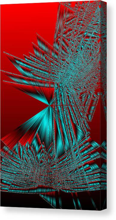 Rithmart Abstract Lines Organic Random Computer Digital Shapes Acanvas Art Background Colors Designed Digital Display Images One Random Series Shapes Smooth Spiky Streaming Three Using Canvas Print featuring the digital art Ac-7-33-#rithmart by Gareth Lewis