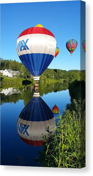 New England Canvas Print featuring the photograph Big max balloon on the surface by Jeff Folger