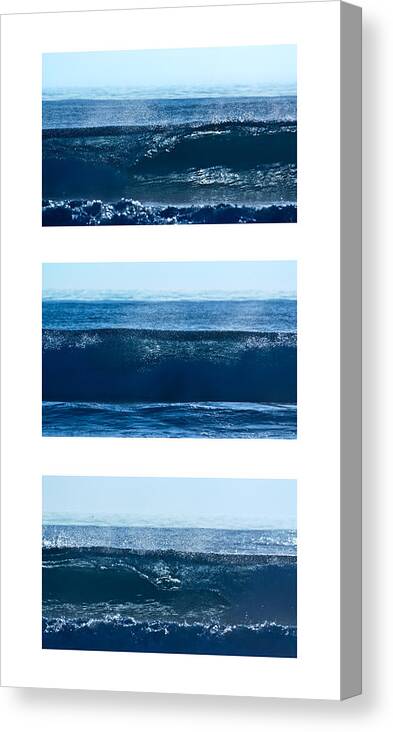 Waves Canvas Print featuring the photograph Breaking Wave Closeup Collage by Alexander Kunz