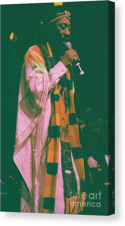 Bob Marley And The Wailers Canvas Print featuring the photograph Bunny Wailer by Mia Alexander