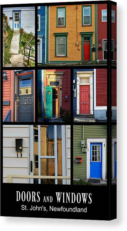 Doors Canvas Print featuring the photograph Doors and Windows Newfoundland by Tatiana Travelways