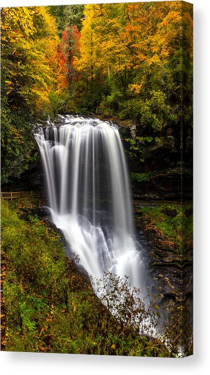 Waterfall Canvas Print featuring the photograph Dry Falls in October by Chris Berrier