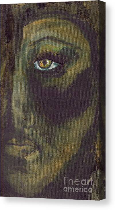 Painting Canvas Print featuring the painting Eye of Ivy by Shelley Jones