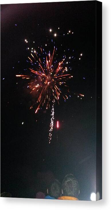  Canvas Print featuring the photograph Firework by Sarah Mills