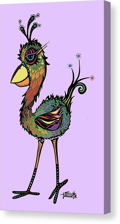 Bird Canvas Print featuring the digital art For the Birds by Tanielle Childers