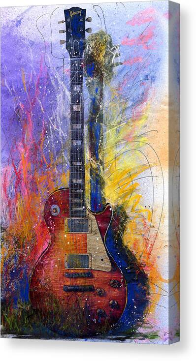 Watercolor Canvas Print featuring the painting Fun With Les by Andrew King
