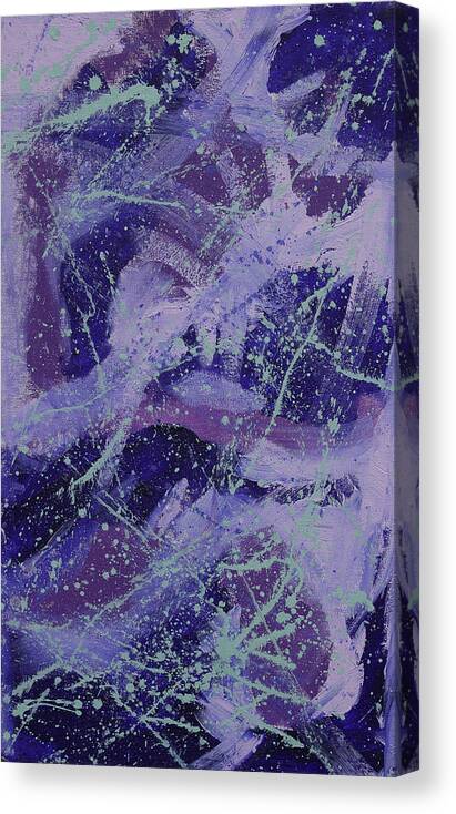 Abstract Canvas Print featuring the painting Indigo Majestic by Julius Hannah