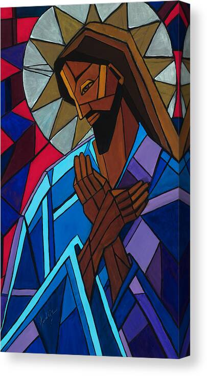 Jesus Canvas Print featuring the painting Jesus by Mary DuCharme