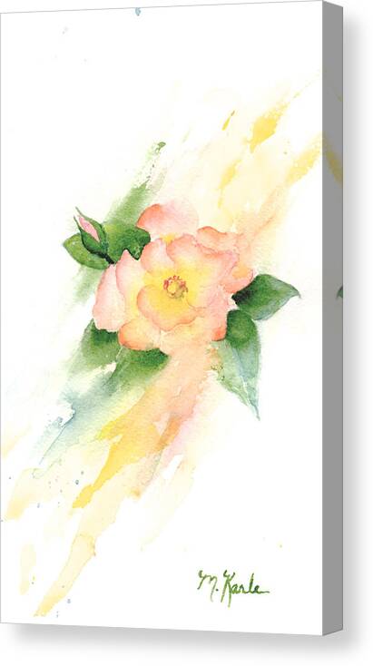 Flower Canvas Print featuring the painting Last Rose of Summer by Marsha Karle