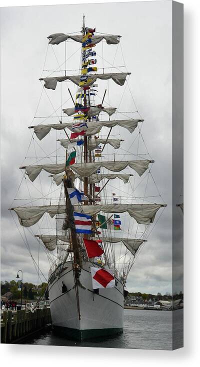 Transportation Canvas Print featuring the photograph Mexican Navy Ship by Charles HALL