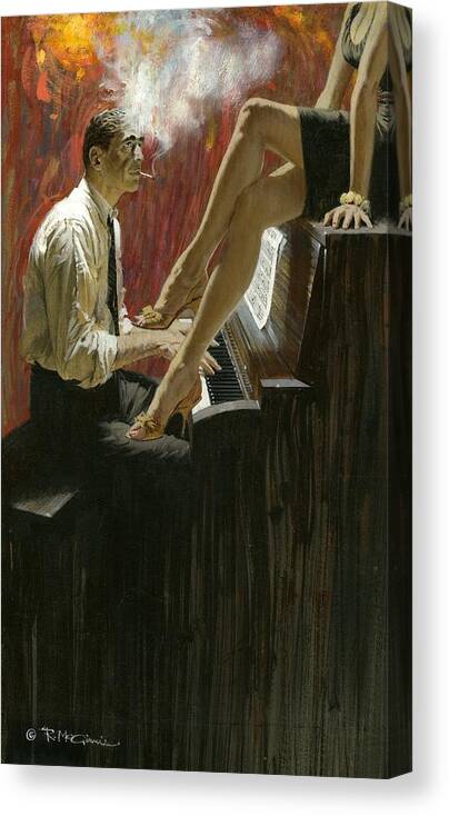 Murder Me For Nickels Canvas Print featuring the painting Murder Me For Nickels by Robert McGinnis