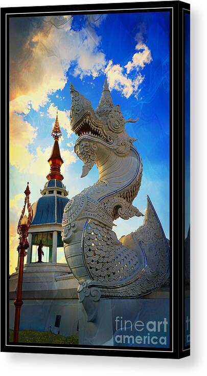 Dragon Canvas Print featuring the photograph Mystical Dragon by Ian Gledhill