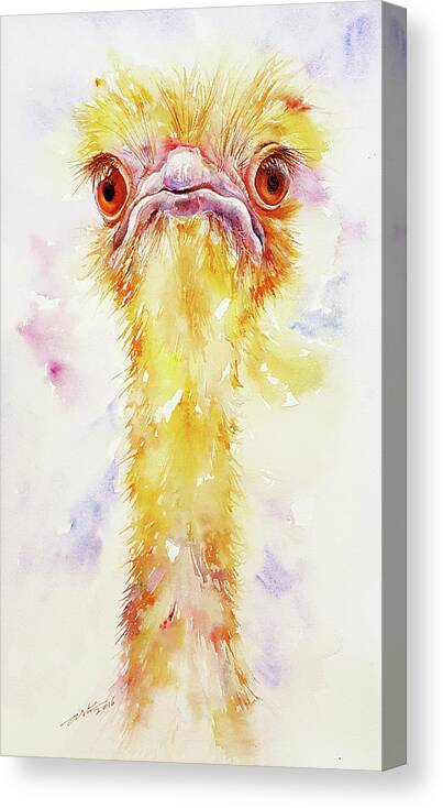 Rachel The Yellow Ostrich Canvas Print Canvas Art By Arti Chauhan