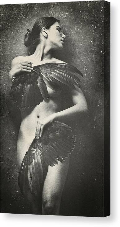 Fine Art Nude Canvas Print featuring the photograph Reincarnation by Pavel Titovich