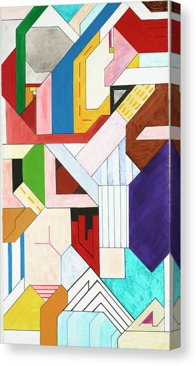 Abstract Canvas Print featuring the painting Sinfonia della Carnevale - Part 3 by Willy Wiedmann