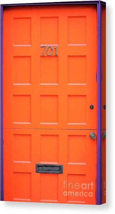 Red Canvas Print featuring the photograph Single door by Merle Grenz