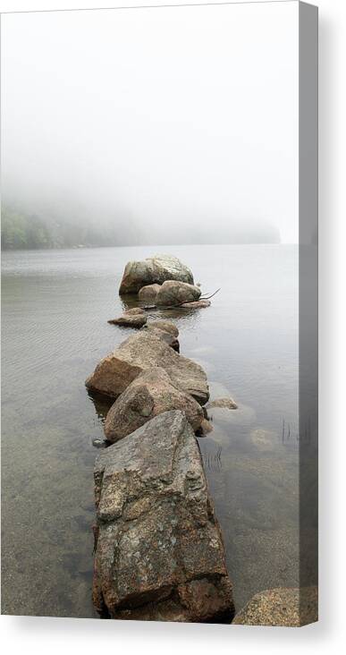 Rocks Canvas Print featuring the photograph Stepping into the Unknown by Holly Ross