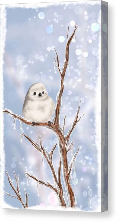 Cold Canvas Print featuring the painting Sweet cold by Veronica Minozzi