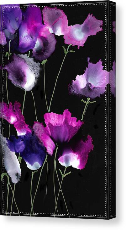 Blooms Canvas Print featuring the painting Sweet Peas by Bonny Butler