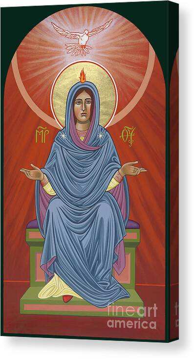 The Blessed Virgin Mary Canvas Print featuring the painting The Blessed Virgin Mary, Mother of the Church by William Hart McNichols