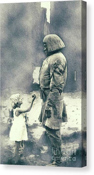 Der Canvas Print featuring the painting The Golem - Der Golem by Esoterica Art Agency