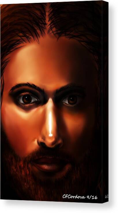Jesus Canvas Print featuring the digital art They Call Him Jesus by Carmen Cordova