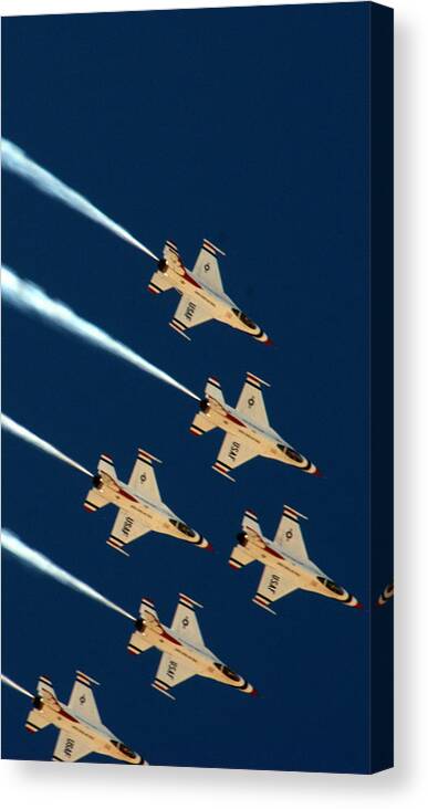 Thunderbirds Canvas Print featuring the photograph Thunderbirds by Karen Musick