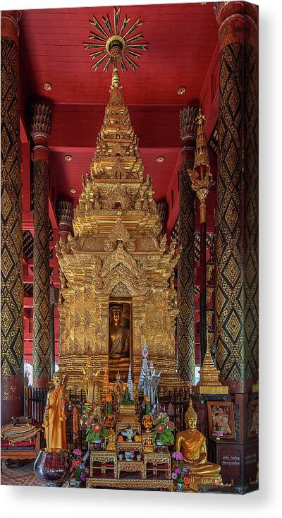 Scenic Canvas Print featuring the photograph Wat Phra That Lampang Luang Phra Wihan Luang Phra Chao Lang Thong DTHLA0040 by Gerry Gantt