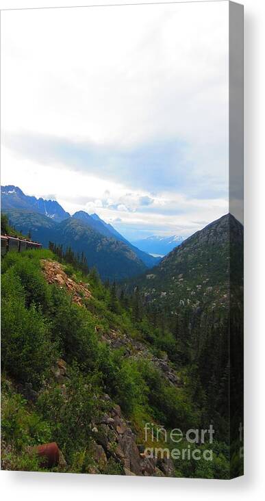 White Pass Rail Road Canvas Print featuring the photograph White Pass Rail Road by Laurianna Taylor