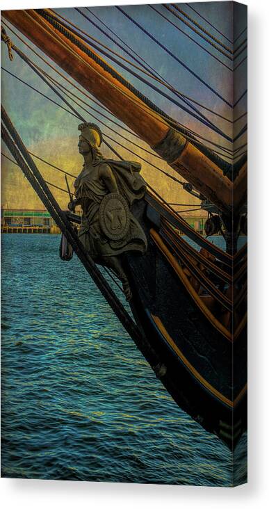 Figurehead Canvas Print featuring the photograph Ships figurehead #1 by Cathy Anderson