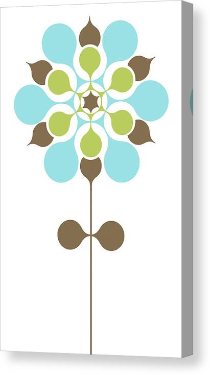 Abstract Canvas Print featuring the drawing Flower #31 by CSA Images