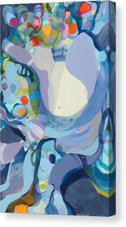 Abstract Canvas Print featuring the painting 70 Degrees by Claire Desjardins
