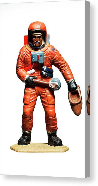 Adult Canvas Print featuring the drawing Astronaut in Orange Suit by CSA Images