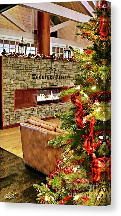 Woodford Reserve Canvas Print featuring the digital art Christmas at Woodford Reserve by CAC Graphics