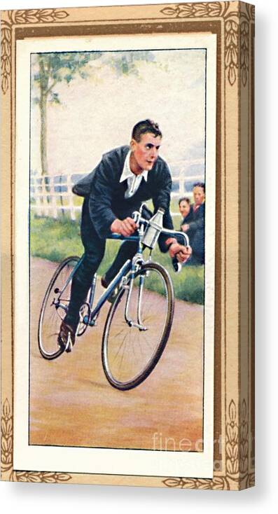 People Canvas Print featuring the drawing Road Time Trial Position by Print Collector