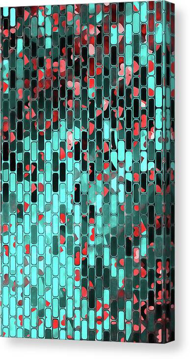 Psychedelic Canvas Print featuring the painting The Wall - 01 by AM FineArtPrints
