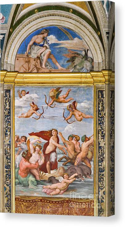 16th Century Canvas Print featuring the painting View Of The Loggia Di Galatea, 1511-1514 by Italian School