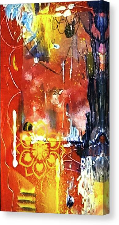 Abstract Canvas Print featuring the painting Untitled #1 by Karen Lillard