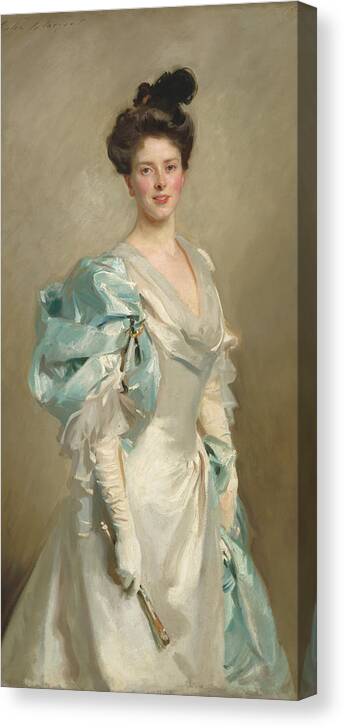 John Singer Sargent Canvas Print featuring the painting Mary Crowninshield Endicott Chamberlain, Mrs. Joseph Chamberlain #3 by John Singer Sargent