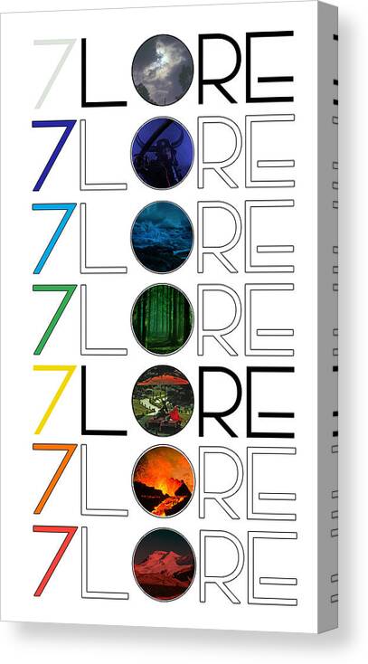  Canvas Print featuring the painting 7lore Logo by John Gholson