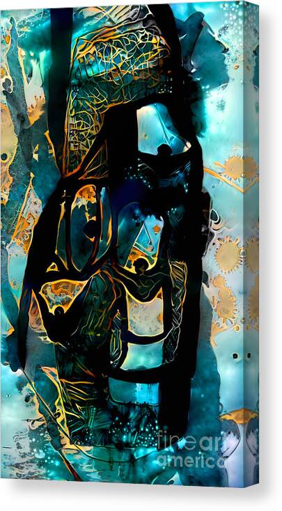 Contemporary Art Canvas Print featuring the digital art 90 by Jeremiah Ray