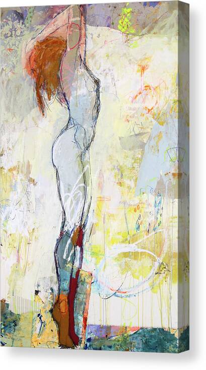 Mythology Canvas Print featuring the mixed media Aphrodite 6z by Jylian Gustlin