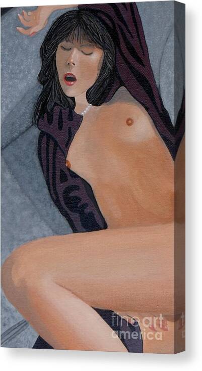 Nude Canvas Print featuring the painting Cherry Pie by Anthony Morris