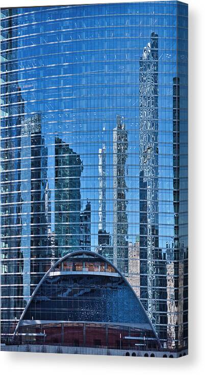 Chicago Canvas Print featuring the photograph Chicago reflections by Steven Ralser